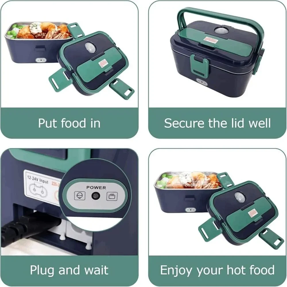 PAVEZO The Electric Lunch Box Heating Lunchbox for Adults 1.8L